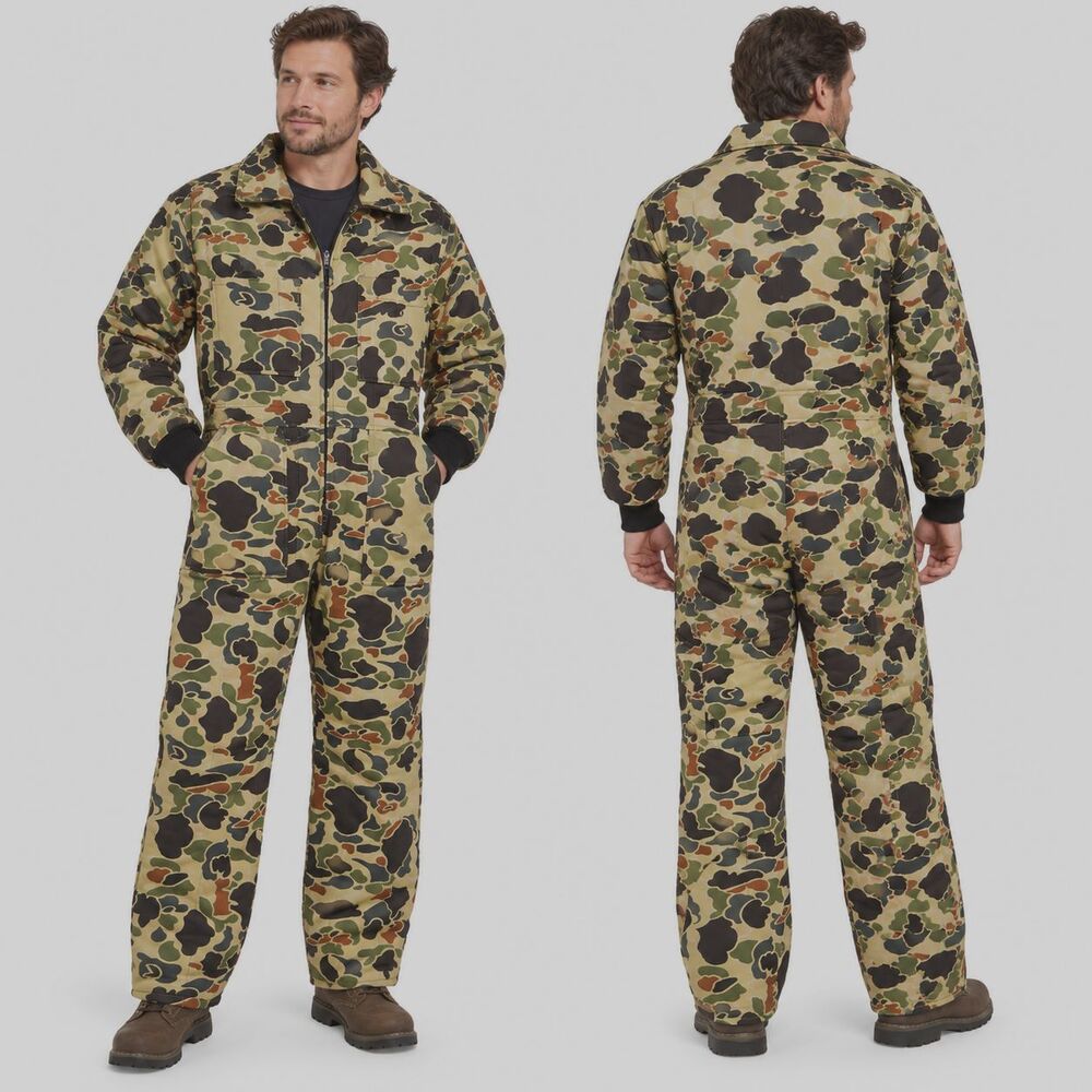 Vintage Walls Camo Insulated Coveralls Men's M Regular USA Hunting Workwear